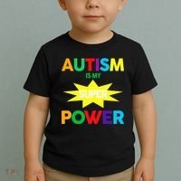 Autism Is My SuperPower Hero Toddler T-Shirt thumb 2