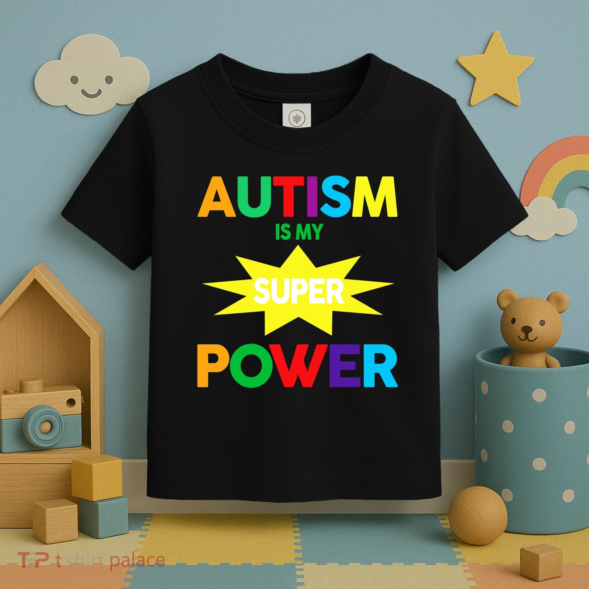 Autism Is My SuperPower Hero Toddler T-Shirt