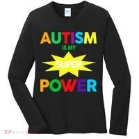 Autism Is My SuperPower Hero Women's Long Sleeve Shirt thumb 0