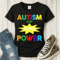 Autism Is My SuperPower Hero Women's T-Shirt thumb 3