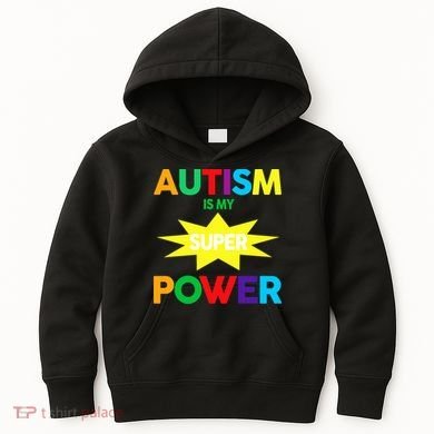 Autism Is My SuperPower Hero Kids Hoodie