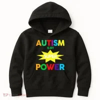 Autism Is My SuperPower Hero Kids Hoodie thumb 0