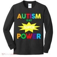 Autism Is My SuperPower Hero Kids Long Sleeve Shirt thumb 0