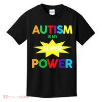 Autism Is My SuperPower Hero Kids T-Shirt thumb 0