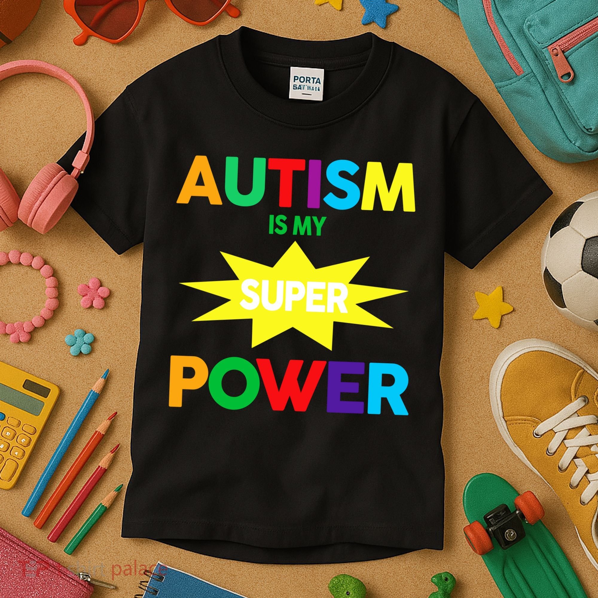 Autism Is My SuperPower Hero Kids T-Shirt