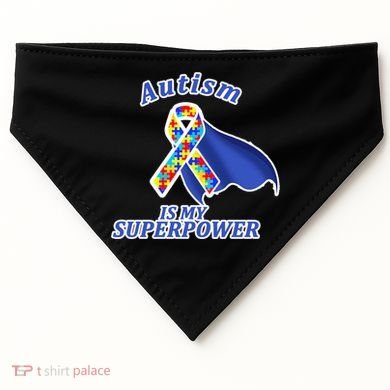 Autism Is My Superpower Super Hero Cape USA-Made Doggie Bandana