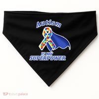 Autism Is My Superpower Super Hero Cape USA-Made Doggie Bandana thumb 0