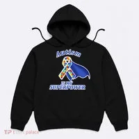 Autism Is My Superpower Super Hero Cape Hoodie thumb 0