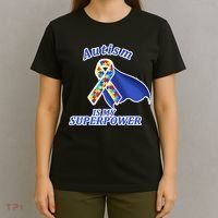 Autism Is My Superpower Super Hero Cape T-Shirt thumb 4