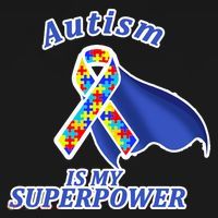 Autism Is My Superpower Super Hero Cape Button thumb 1