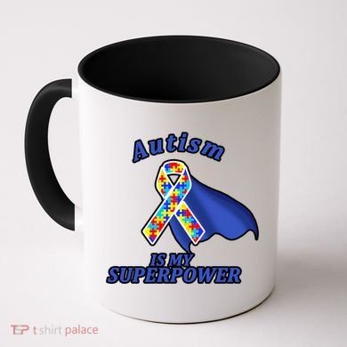Autism Is My Superpower Super Hero Cape Coffee Mug