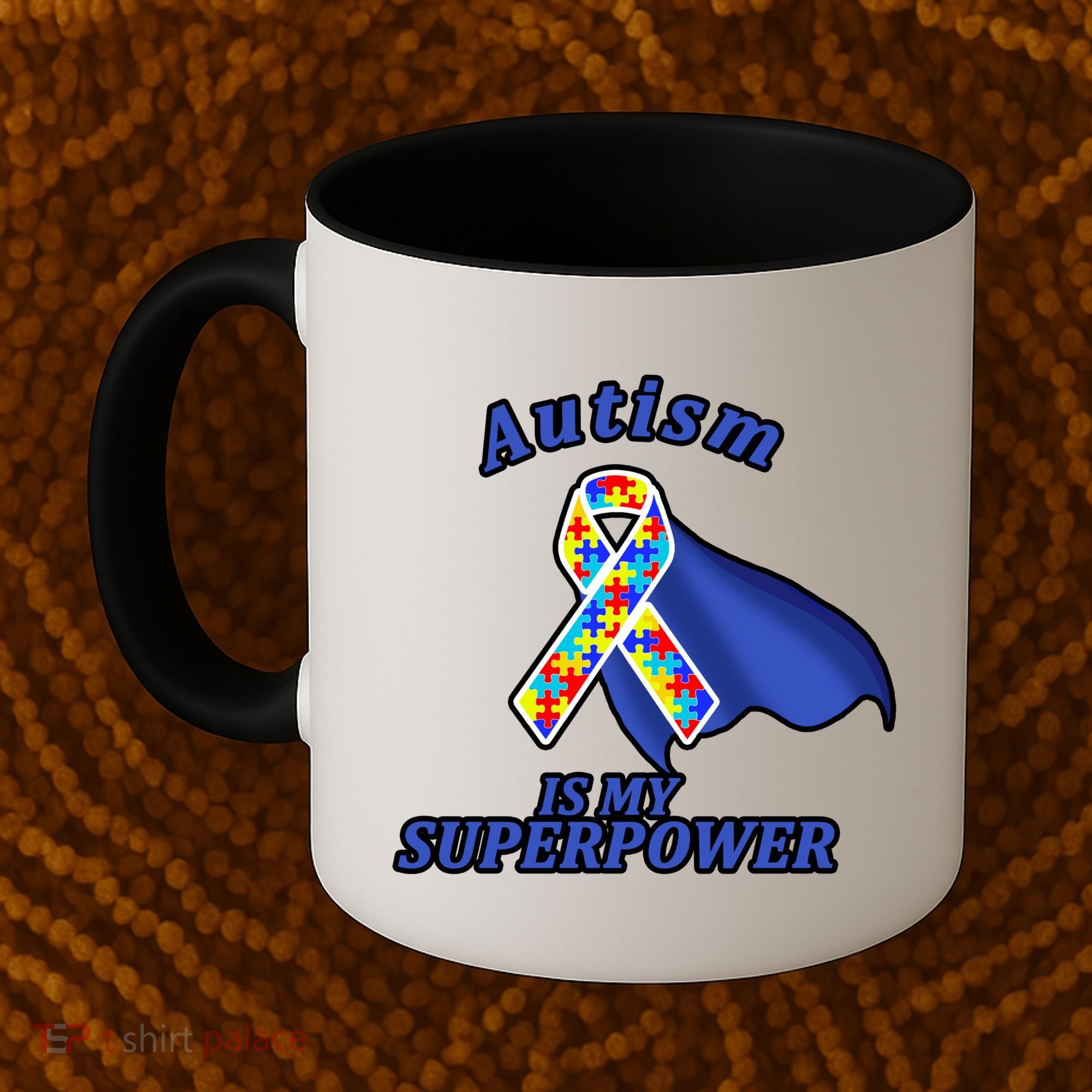 Autism Is My Superpower Super Hero Cape Coffee Mug