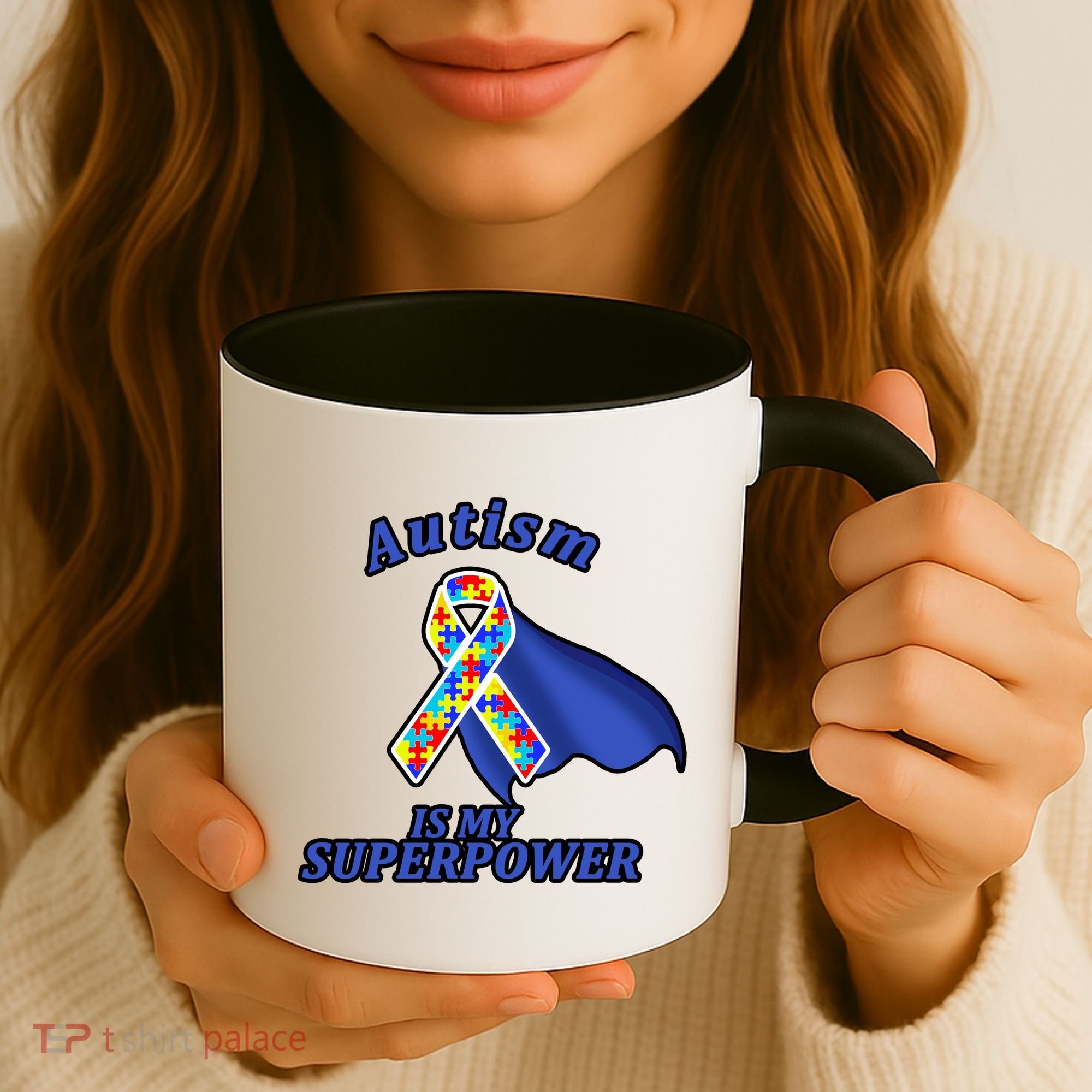 Autism Is My Superpower Super Hero Cape Coffee Mug