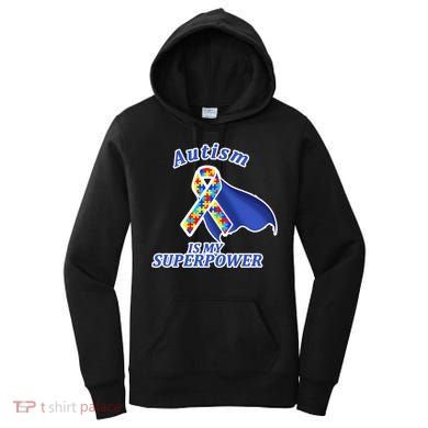Autism Is My Superpower Super Hero Cape Women's Hoodie