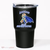 Autism Is My Superpower Super Hero Cape Tumbler thumb 0
