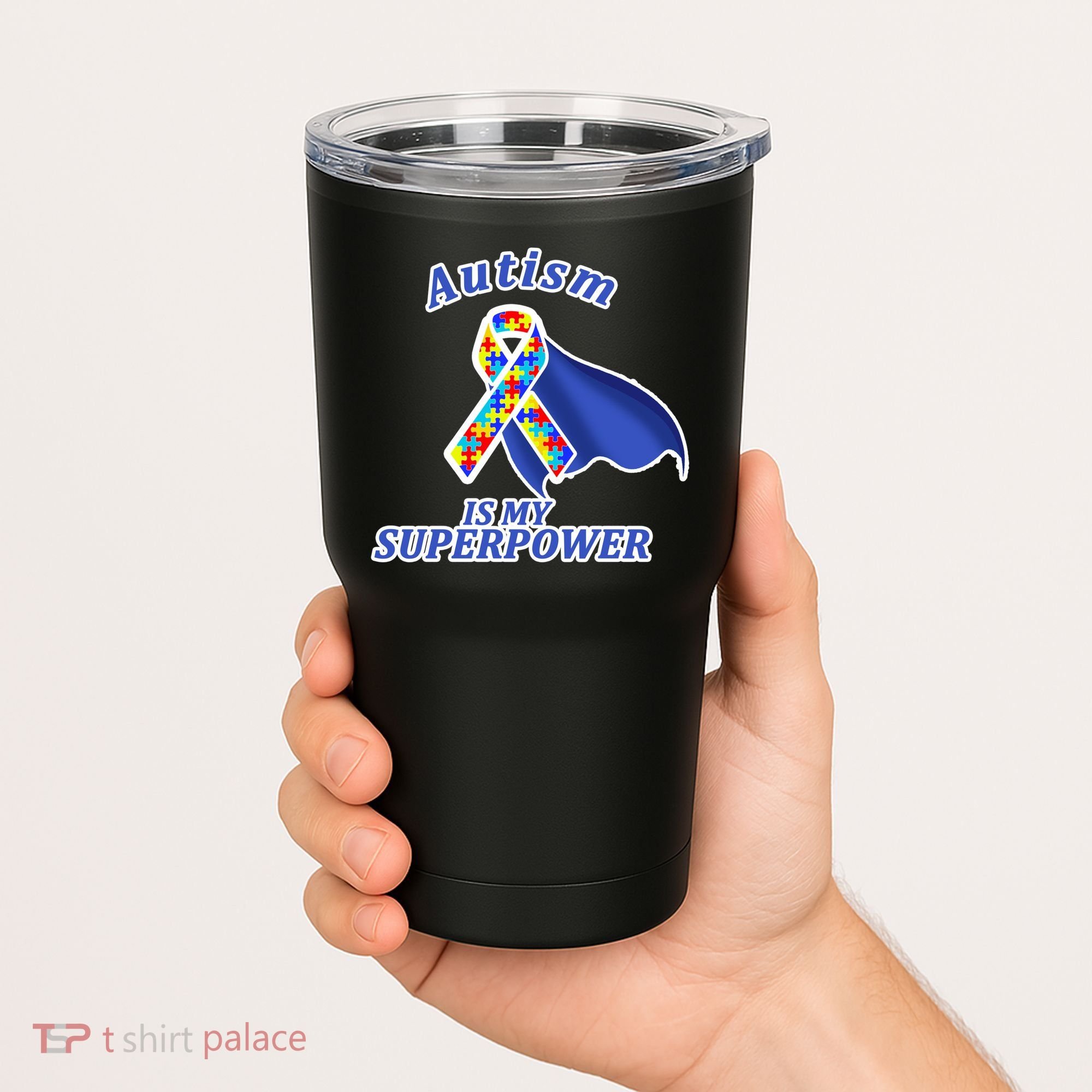Autism Is My Superpower Super Hero Cape Tumbler