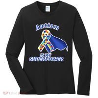 Autism Is My Superpower Super Hero Cape Women's Long Sleeve Shirt thumb 0