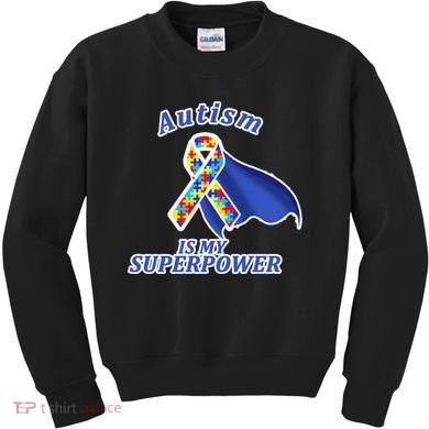Autism Is My Superpower Super Hero Cape Kids Sweatshirt