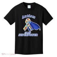 Autism Is My Superpower Super Hero Cape Kids T-Shirt thumb 0