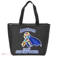 Autism Is My Superpower Super Hero Cape Tote Bag thumb 0