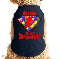 Autism Is My Superpower Superheo Doggie Tank thumb 0