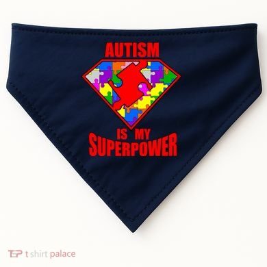 Autism Is My Superpower Superheo USA-Made Doggie Bandana