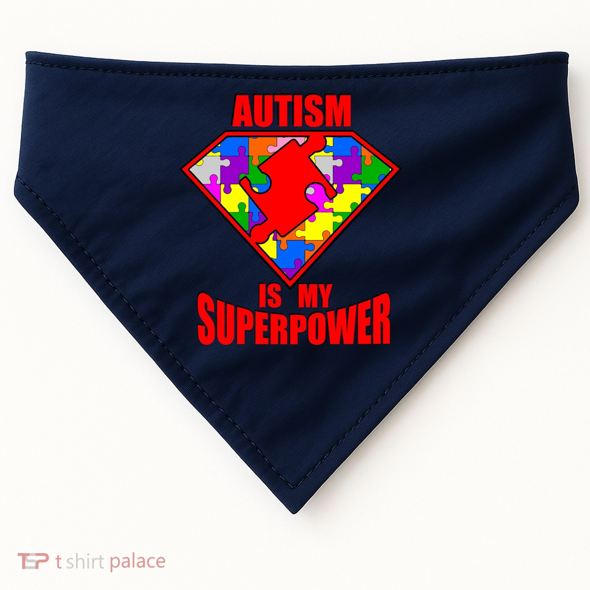 Autism Is My Superpower Superheo USA-Made Doggie Bandana