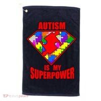 Autism Is My Superpower Superheo Golf Towel thumb 0