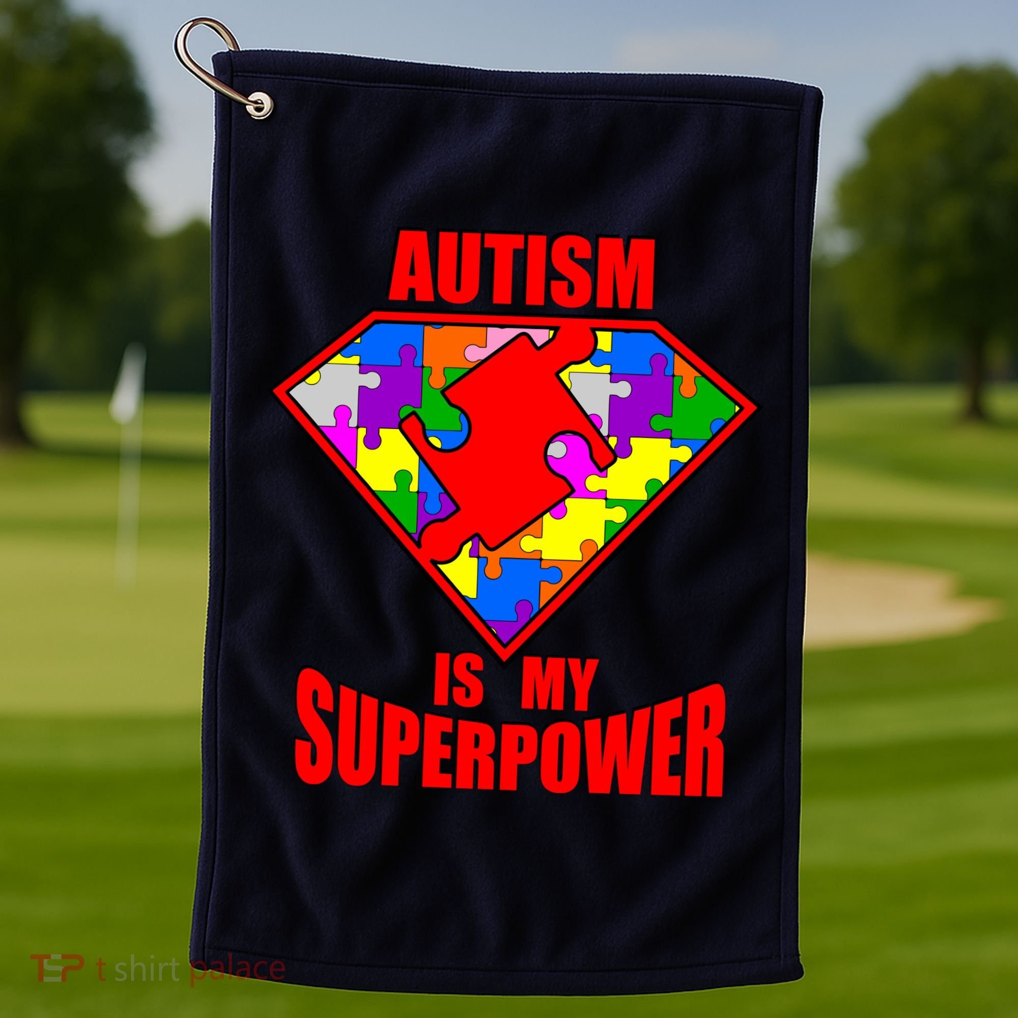Autism Is My Superpower Superheo Golf Towel
