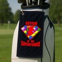 Autism Is My Superpower Superheo Golf Towel thumb 2