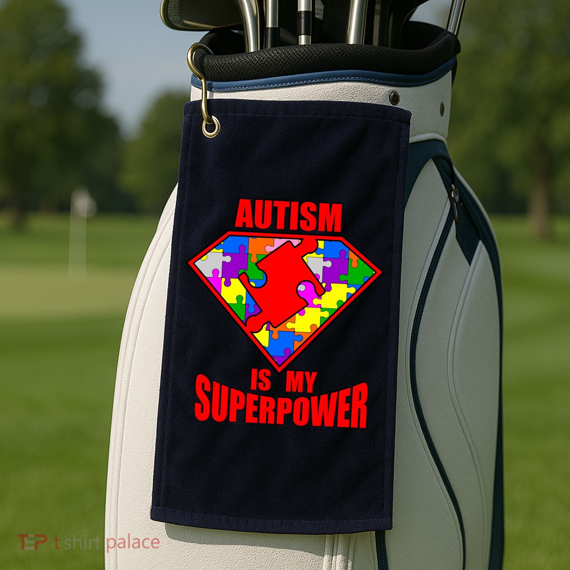 Autism Is My Superpower Superheo Golf Towel