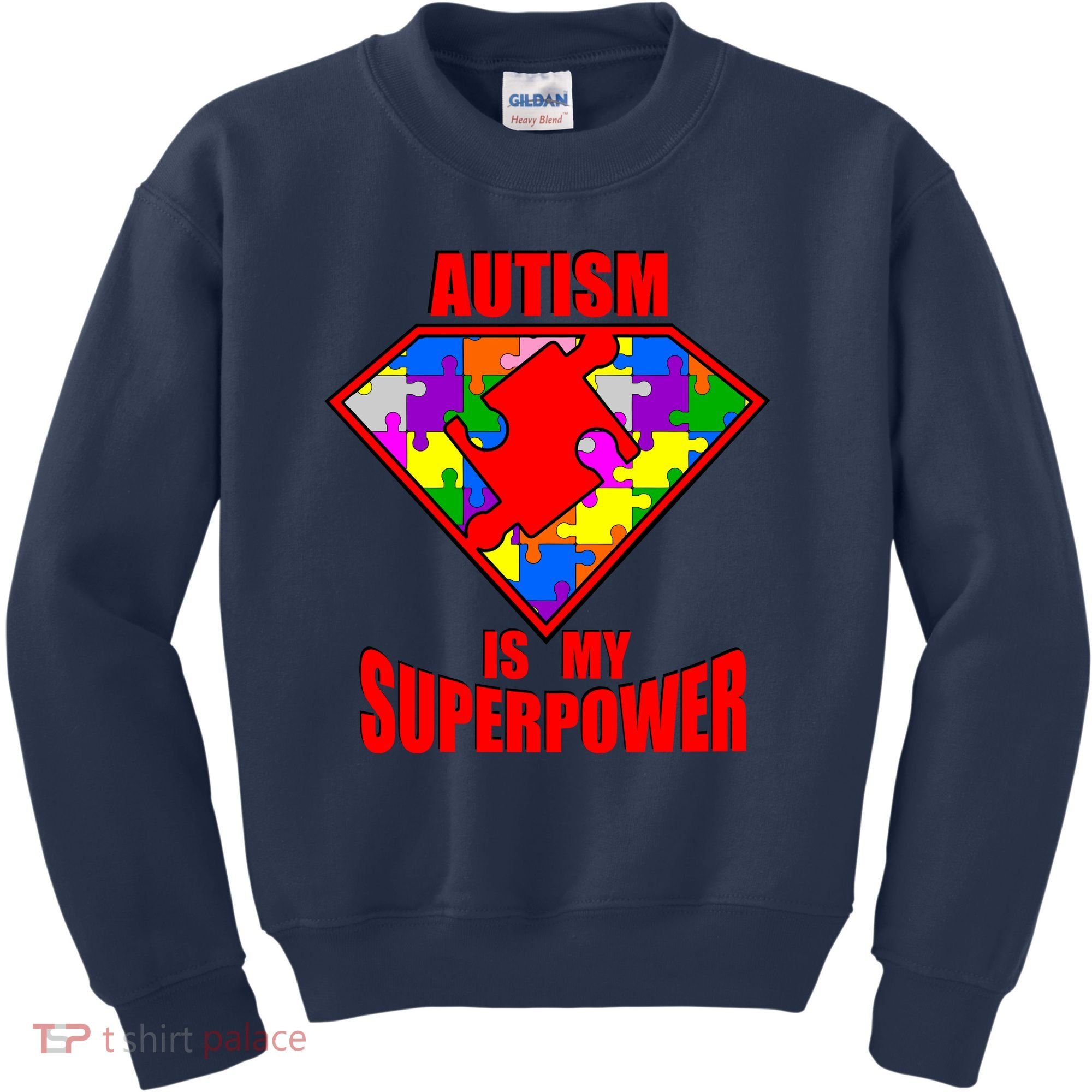 Autism Is My Superpower Superheo Kids Sweatshirt
