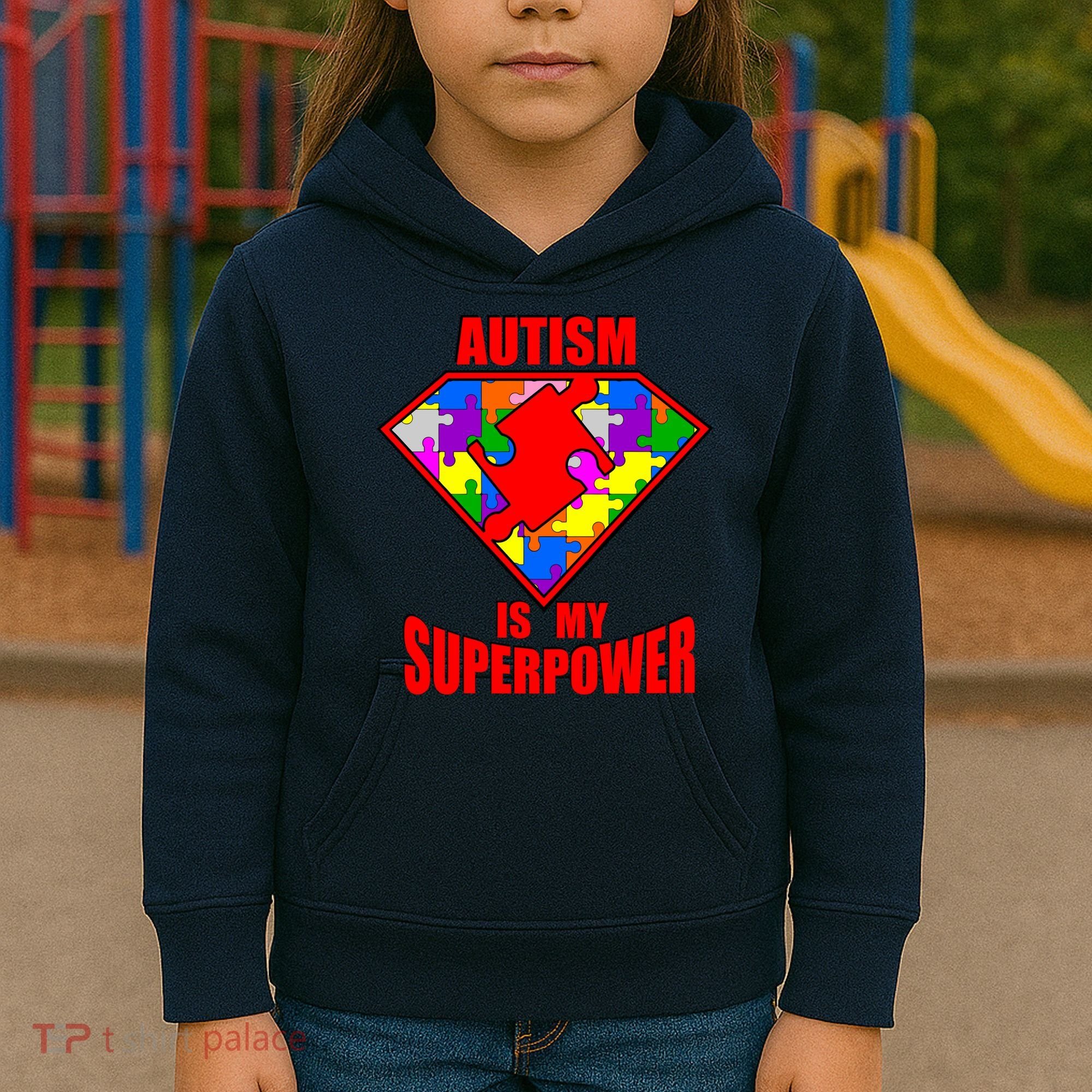 Autism Is My Superpower Superheo Kids Hoodie