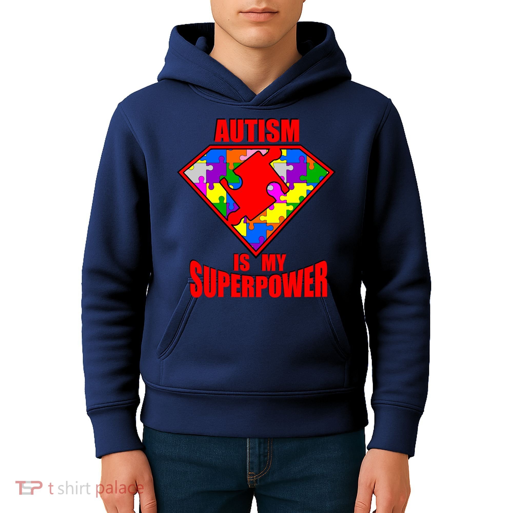 Autism Is My Superpower Superheo Kids Hoodie