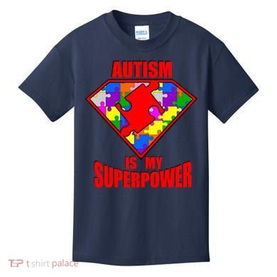 Autism Is My Superpower Superheo Kids T-Shirt
