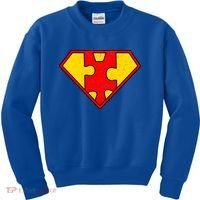 Autism Is My Superpower! Superhero Kids Sweatshirt thumb 0