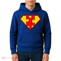 Autism Is My Superpower! Superhero Kids Hoodie thumb 4