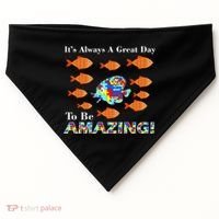 Autism It's Always A Great Day To Be Amazing USA-Made Doggie Bandana thumb 0