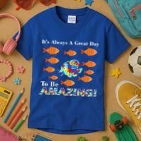 Autism It's Always A Great Day To Be Amazing Kids T-Shirt thumb 3