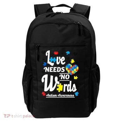 Autism Love Needs No Words Backpack
