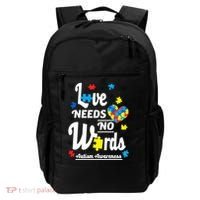Autism Love Needs No Words Backpack thumb 0