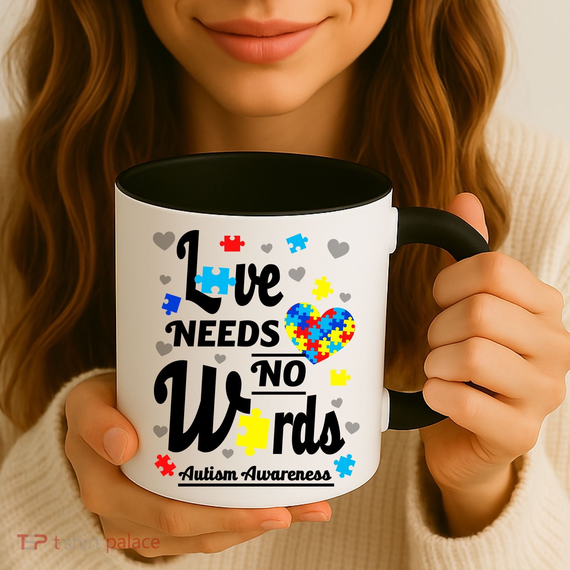 Autism Love Needs No Words Coffee Mug