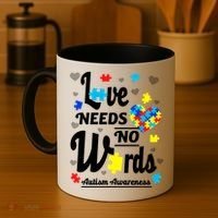 Autism Love Needs No Words Coffee Mug thumb 4