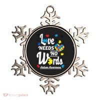 Autism Love Needs No Words Ornament thumb 0
