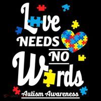 Autism Love Needs No Words Ornament thumb 1