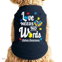 Autism Love Needs No Words Doggie Tank thumb 0