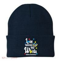 Autism Love Needs No Words Beanie thumb 0
