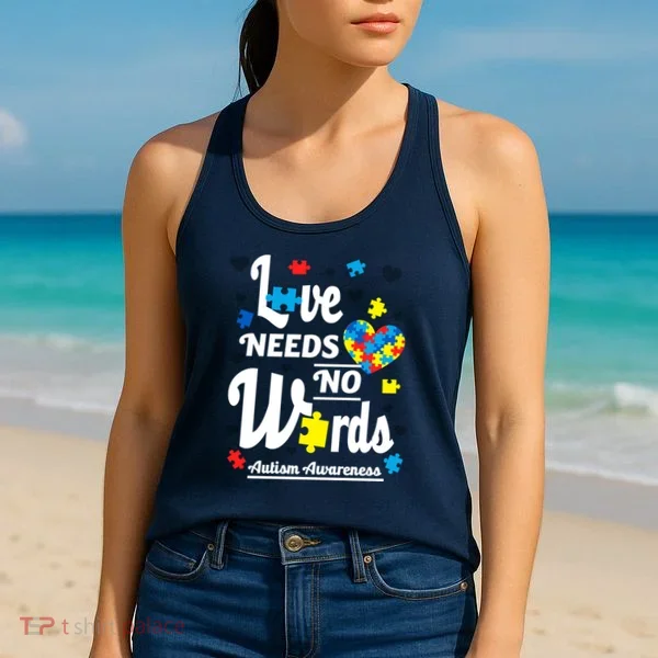 Autism Love Needs No Words Women's Tank Top