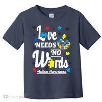 Autism Love Needs No Words Toddler T-Shirt thumb 0