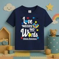 Autism Love Needs No Words Toddler T-Shirt thumb 3